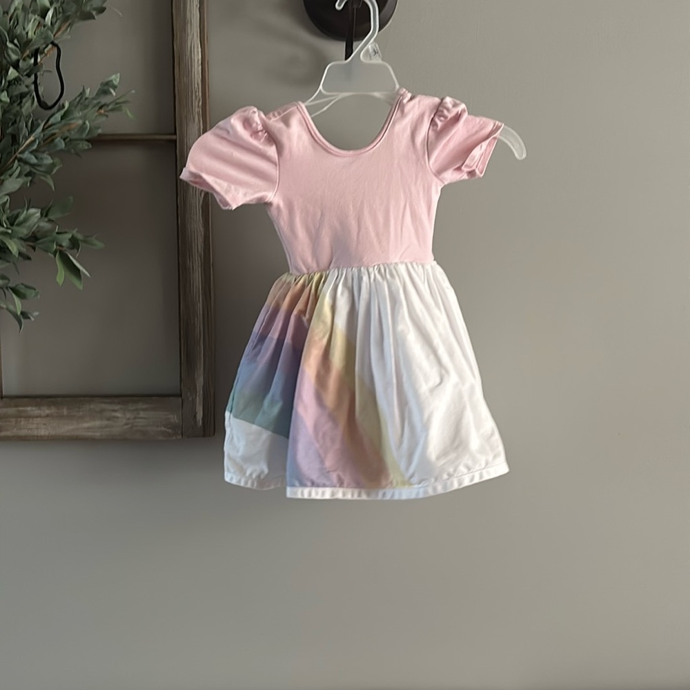kids rainbow dress